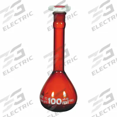 UNITED SCIENTIFIC SUPPLIES Glass Flasks: 10 mL, Amber, Round, A, +/-0.02 mL - Glass Volumetric Flasks