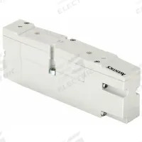 AVENTICS Solenoid Air Control Valve: Series 503, Double Solenoid, Four-Way / Three-Position, 24V DC (MPN R503A2B50MA00F1). Key specifications — attr1076561: Double Solenoid; attr1076507: Plug-In; attr1076497: AVENTICS; attr1076498: Exhaust; attr1093096: Solenoid Coil Included; attr1076556: 24V DC; attr1076524: Remote Pilot; attr1076537: Non-Locking.