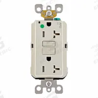 LEVITON Duplex Receptacle Outlet: Hospital Grade, Duplex, 5-20R, Light Almond, 125V AC, 20 A (MPN AFTR2-HGT)