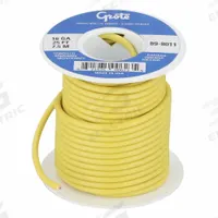 GROTE Primary Automotive Wire: GPT, 25 ft, 1 Conductor, 16 AWG, Yellow, 60 V Volt (MPN 89-8011). Key specifications — Brand: GROTE.