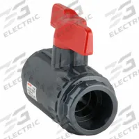 ASAHI Manual Two-Way Ball Valve: 1 1/4 in, PVC, Straight, Socket x Socket, Full Port Ball Port, Tee (MPN 161070012). Key specifications — attr1008170: ASAHI; attr1017899: Tee.