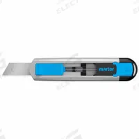 MARTOR Utility Knife: 143 mm Overall Lg, Textured, 17 mm Overall Wd, Aluminum, Black/Blue/Silver (MPN 54000410.02). Key specifications — attr307884: Tools Needed; attr307882: Silver; attr307878: Textured; attr307881: Aluminum; attr324892: MARTOR.
