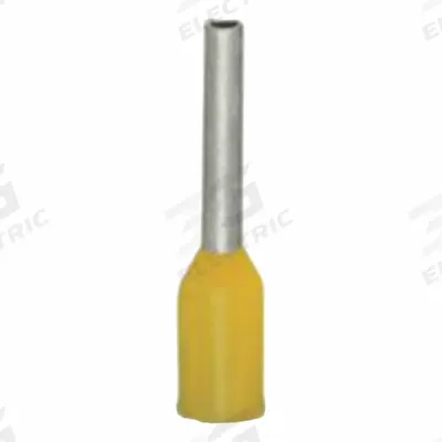 WAGO Wire Ferrule: 24 AWG Max Wire Size, Holds 1 Wire, Yellow, Polypropylene - Insulated Ferrules