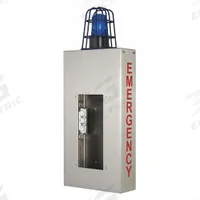 AIPHONE Emergency Phone Tower Box: Caged Light, Gray, Emergency, Caged Light/Emergency Lettering (MPN WB-CE). Key specifications — Color: Gray; Brand: AIPHONE; Manufacturer Part Number: WB-CE; Features: Meets ADA Requirements for Signage and Call Button Mounting Height; Includes: Caged Light; Material: Stainless Steel; Product Type: Emergency Telephone Towers; Mounting Location: Wall.