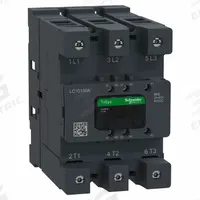 SCHNEIDER ELECTRIC IEC Contactor: Non-Reversing, 3 Poles, 3NO Contacts, 150 A, 24V AC/48V AC Coil (MPN LC1D150ABNE). Key specifications — Brand: SCHNEIDER; Integrated Surge Suppression: Yes; Nominal Coil Voltage @ 60Hz: 48V AC.