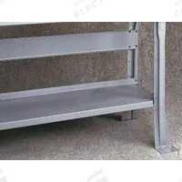 TENNSCO Lower Shelf: 96 in Overall Wd, 14 in Overall Dp, Gray, Steel, Includes Mounting Hardware (MPN S-96). Key specifications — Includes Mounting Hardware: Yes; Color: Gray.
