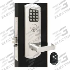 TOWNSTEEL Electronic Keyless Lock: RFID, ADA Compliant, Chrome (MPN XME-9010-S-626). Key specifications — Product Type: Electronic Keyless Lock; Manufacturer Part Number: XME-9010-S-626; Access Method: RFID; Key Override Options: Schlage "C" 6 Pin Keyway; Lever Style: Rigid.