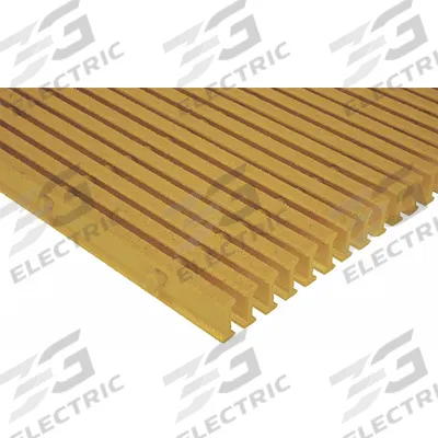 FIBERGRATE Fiberglass Pultruded Grating: Structural Grating, 5 ft x 8 ft Nominal Size (WxL) - Flame-Resistant Structural Grating