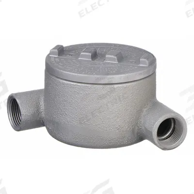 APPLETON ELECTRIC Conduit Outlet Body: Aluminum, Powder Coated, GR, 3/4 in Trade Size - N Round Body - 90° Elbow Type
