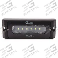 MAXXIMA Vehicle Work Light: Rectangular, Flood, LED, Bracket, Wire Leads, Universal, Surface Mount (MPN MWL-13-A). Key specifications — Housing Color: Black; Brand: MAXXIMA; Electrical Connection: Wire Leads; Installation Type: Permanent.