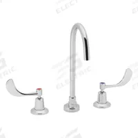 SPEAKMAN Gooseneck Bathroom Faucet: Commander, Brass, Chrome Finish, 2.2 gpm Flow Rate, Widespread (MPN SC-3004-FC-LD). Key specifications — Includes: Mounting Hardware; Brand: SPEAKMAN; Series: Commander.