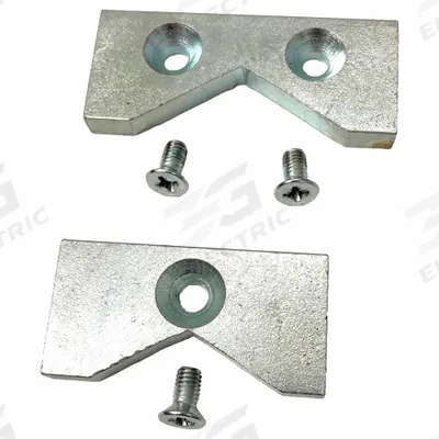 PALMGREN Vise Jaw Plate Kit: Steel, For 1 1/2 in Vise Jaw Wd, Fasteners, Works with 54ZV76 - Screw-In Vise Jaw Caps