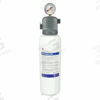3M AQUA-PURE Water Filtration System: 0.2 micron, 3.5 gpm, 18 5/8 in Overall Ht (MPN ICE160-A020-S-SR). Key specifications — Filter Media: Pleated Membrane; Brand: 3M AQUA-PURE; Reduces: Bacteria.