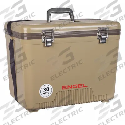 ENGEL Chest Cooler: Tan, 48 Cans, 30 qt Cooler Capacity - Dry-Box Chest Coolers