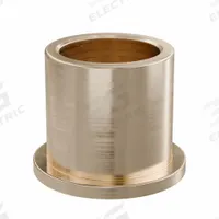 Flanged Sleeve Bearing: Bronze, SAE 841, 14 mm Bore, 18 mm OD, 18 mm Lg, -35°F to 300°F, 5 PK (MPN FFM1418-18B). Key specifications — System of Measurement: Metric; Material Grade: SAE 841; Flange Type: Flanged; Brand: OILITE.