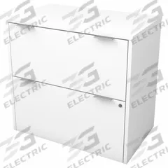 BESTAR Lateral File Cabinet: White, 30 1/8 in Overall Wd, 18 1/4 in Overall Dp, ANSI/BIFMA (MPN 160630-1117). Key specifications — Color: White; Material: Particle Board; Product Material: Laminate Particle Board.