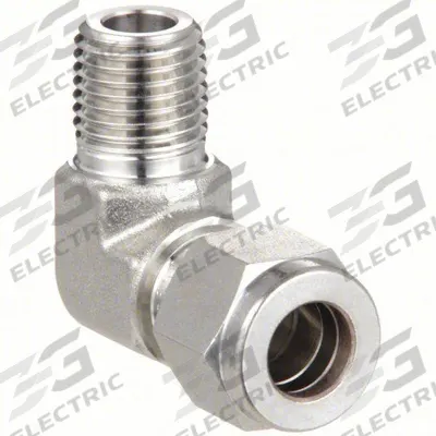 HAM-LET Compression Fitting Adapter: 10 mm OD x 3/8 in Pipe Fitting Size - Double-Ferrule Stainless Steel Fittings