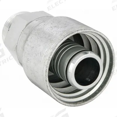 AEROQUIP Hydraulic Crimp Fitting: Steel x Steel, Straight, -16 For Hose Dash Size - Aeroquip Crimp Hydraulic Hose Fittings with ORB Connection