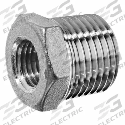 USA INDUSTRIALS Metal Pipe Straight: Straight, 3/8 in x 1/4 in, Class 125, 125 psi - Chrome-Plated Threaded Low-Pressure Pipe Fittings