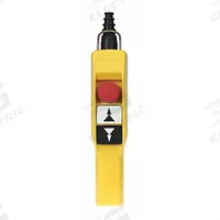 SCHNEIDER ELECTRIC Pendant Control Station: (2) Push Buttons/Emergency Stop, 2NO/1NC, Emergency Stop (MPN XACA2073). Key specifications — AC Contact Rating: 3 A @ 250 V; Action: Maintained/Momentary/Momentary; DC Contact Rating: 0.1 A @ 600 V; Enclosure Material: Plastic; Hub Style: Dead-End; Legend: Emergency Stop; Operator Configuration: (2) Push Buttons/Emergency Stop; Brand: SCHNEIDER.