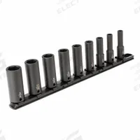 TEKTON Impact Socket Set: 3/8 in Drive Size, Small Set (0-50 pieces) Set Size, 9 Pieces, (0) 6-Point (MPN SID91101). Key specifications — attr1204251: TEKTON; attr1215453: 3/8 in; attr1215454: 5/16 in to 3/4 in; attr1224229: Friction.