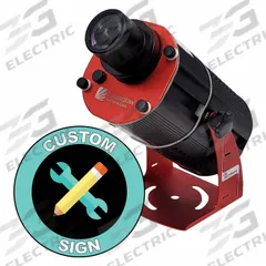 LASERGLOW TECHNOLOGIES Fixed Image Projector: Projector, Lens and Image Template, Custom Sign, 80 W (MPN HSV8FCUSX). Key specifications — Brand: LASERGLOW TECHNOLOGIES; Includes: Mounting Brackets; Laser Color: Any Color; Watts: 80 W; Legend/Background Color: Custom Sign; Manufacturer Part Number: HSV8FCUSX; Product Type: Projector, Lens and Image Template.