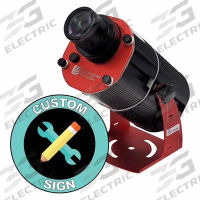 LASERGLOW TECHNOLOGIES Fixed Image Projector: Projector, Lens and Image Template, Custom Sign - LED Projectors with Image Disks