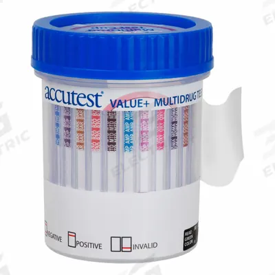 ACCUTEST Urine Drug Test Kit: 25 Tests, No Reagants Required, Adulterations Detected - Drug Testing Kits