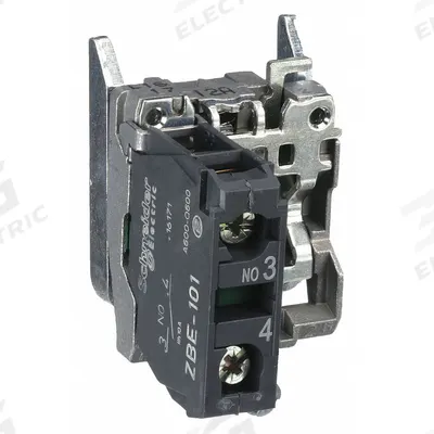 SCHNEIDER Contact Block: 22 mm Panel Mounting Size, 1NO, Momentary - Contact Blocks