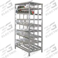 NEW AGE Can Rack: Full Size, 8 Shelves, 156 Cans Held, Stationary, 79 1/2 in Overall Ht, 42 in Dp (MPN 97294). Key specifications — Brand: NEW AGE; Full Size/Half Size: Full Size; Mobile/Stationary: Stationary; NSF Certified: Yes.