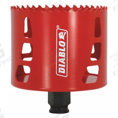 DIABLO Hole Saw: 3 1/4 in Saw Dia., 4 Teeth per Inch, 2 3/8 in Max. Cutting Dp - Multi-Material-Cutting Hole Saws without Arbor