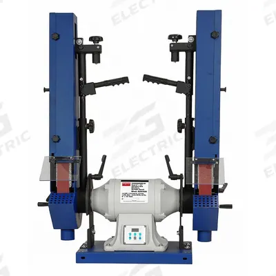 Dayton Dual Belt Sander: For Metal/Plastic/Wood, Single-Phase, 1.5 hp, 2 in Belt Wd - Benchtop Belt Machines
