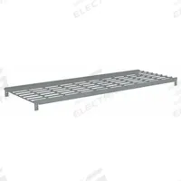 TENNSCO Shelf: 42 in x 18 in, 550 lb Load Capacity, Steel, 5 ga Decking, Gray, Shelf (MPN ZAES-4218W). Key specifications — Decking Material: Steel; Includes: (2) Beams; Decking Finish: Zinc Plated; Shelf Configuration: Single Straight; Color: Gray; Frame Material: Steel; Brand: TENNSCO; Frame Finish: Zinc Plated.