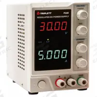 TRIPLETT DC Power Supply: Digital DC, Included, 8.3 in H x 4.1 in W x 6.1 in D, 2 Displays, NIST (MPN PS305-NIST). Key specifications — Line Regulation Current: Less Than 0.1% + 3 mA; Load Regulation Voltage: Less Than 0.01% + 5 mV; Calibration Certificate Type: NIST; Manufacturer Part Number: PS305-NIST; Brand: TRIPLETT; Includes: AC Power Cord; Line Regulation Voltage: Less Than 0.01% + 3mV; Load Regulation Current: Less Than 0.1% + 10mA.