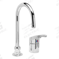 ZURN Gooseneck Bathroom Faucet: AquaSpec®, Brass, Chrome Finish, 0.5 gpm Flow Rate, Off-Centered (MPN Z824B0-XL-3F). Key specifications — Includes: Stainless Steel Hoses; Brand: ZURN; Series: AquaSpec®.