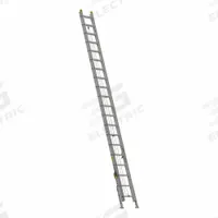 WERNER Extension Ladder: 40 ft Ladder Size, Aluminum, 250 lb Load Capacity, 101 lb Wt, 2 Sections (MPN D1340-2L). Key specifications — Color: Silver; Brand: WERNER; Included Features: Bubble Level.