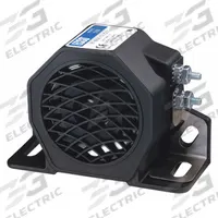 ECCO Vehicle Backup Alarm: Fixed, Tonal, 97 dB Max Sound Level, 12-48V DC, 97 dB Min Sound Level (MPN 585). Key specifications — Alarm Tone Type: Tonal; Mount Type: Bolt; Connector Type: 8-32 Uni Stud Connector; Brand: ECCO; SAE Type Rating: Type C; Operating Voltage: 12-48V DC.