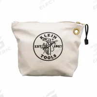 KLEIN TOOLS Tool Bag: 10 in W x 3 1/2 in D x 8 in H, Tan, Canvas, 0 Inside Pockets, 1 Bags, Canvas (MPN 5539NAT). Key specifications — attr1116347: Tan; attr1116368: KLEIN TOOLS.
