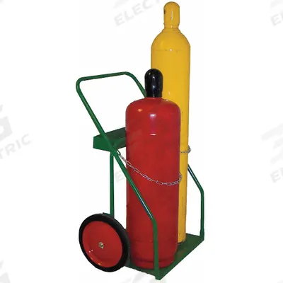 SAFTCART Cylinder Hand Truck: 400 lb, Side by Side, 2 Cylinder - Welding Cylinder Hand Trucks