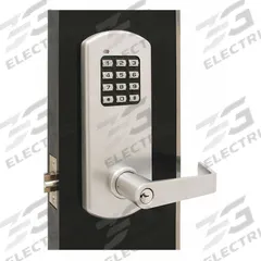 TOWNSTEEL Electronic Keyless Lock: Keypad, ADA Compliant, Chrome (MPN XCE-2010-S-626). Key specifications — Product Type: Electronic Keyless Lock; Manufacturer Part Number: XCE-2010-S-626; Access Method: Keypad; Key Override Options: Schlage "C" 6 Pin Keyway; Lever Style: Rigid.