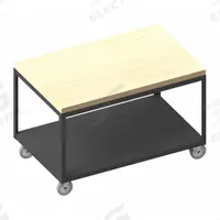 DURHAM MFG Workbench: Fixed Ht, Butcher Block, 36 in x 24 in, 1,200 lb Overall Load Capacity (MPN HMT-2436-2-MT-95). Key specifications — Assembly: Fully Assembled; Wheel Material: Polyurethane; Frame Material Finish: Powder Coated; Mobility: Casters; Height Adjustability: Fixed Height; Frame Construction: Welded Only; Brand: DURHAM MFG; Caster Mount Type: Plate.
