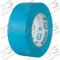AMERICAN Masking Tape: AM, Blue, 15/16 in Roll Wd, 60 yd Overall Roll Lg, 6.6 mil Thick, Rubber (MPN AM2455). Key specifications — Series: AM; Brand: AMERICAN; Backing Material: Crepe Paper; For Location: Indoor/Outdoor; For Surface Type: Metal; Manufacturer Part Number: AM2455.