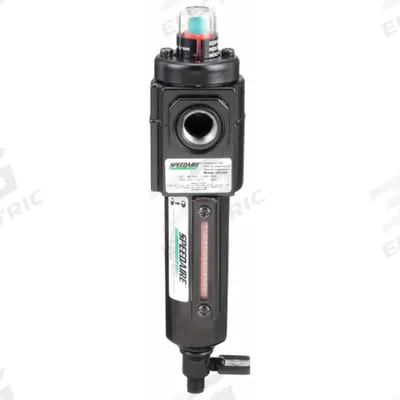 SPEEDAIRE Pneumatic Oil Filter: Coalescing, 3/8 in NPT, 0.01 micron, 10.5 cfm, Metal Bowl - Speedaire FRL Air Filters