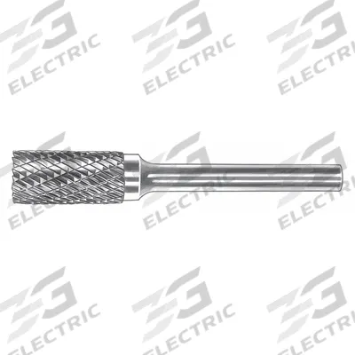 SGS PRO Carbide Bur: Cylinder, SA-5M, Single Cut, 12 45/64 mm x 25 mm Head - Single-Cut Cylinder Burs
