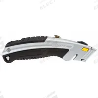 STANLEY Utility Knife: 6 1/2 in Overall Lg, Steel Std Tip, Rubberized, Metal, Black/Gray (MPN 10-788). Key specifications — attr307837: Quick-Change; attr307830: Steel Standard Tip; attr307833: Black; attr307831: Rubberized; attr307832: Metal; attr324891: STANLEY.