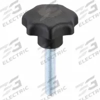 KIPP Hand Knob: 7 Point, Plastic w/ Steel Thread, M10 Thread, 40 mm Thread Lg, 50 mm Dia (MPN K0155.4101X40). Key specifications — Brand: KIPP.