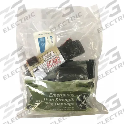 MEDSOURCE Bleeding Control Kit: Plastic Bag, 1 People Served, 10 Components, 0 Pockets - Bleeding Control Kits