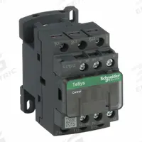 SCHNEIDER IEC Magnetic Contactor: Non-Reversing, 3 Poles, 3NO Contacts, 12 A, 480V AC Coil (MPN LC1D12T7). Key specifications — Brand: SCHNEIDER; Integrated Surge Suppression: No.
