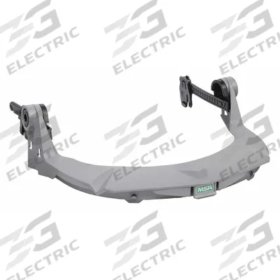 MSA Face Shield Frame: Slotted Attachment Type, Plastic, Gray - MSA Hard Hat Adapters for Face Shields