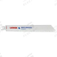 LENOX Reciprocating Saw Blade: 8 in Blade Lg, 0.04 in Blade Thick, 3/4 in Blade Wd, Carbide, 2 PK (MPN 20576800RG). Key specifications — attr1109200: Flexible for Curved Cuts; attr1109201: Straight; attr1109209: LENOX.